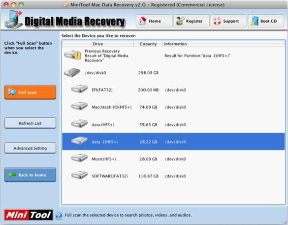 Disk Data Recovery Mac1