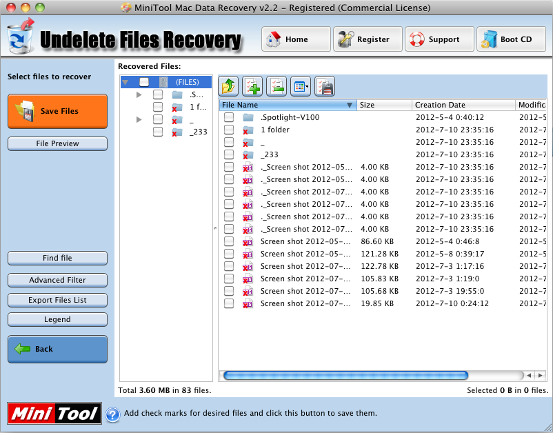 Lost data recovery on Mac2