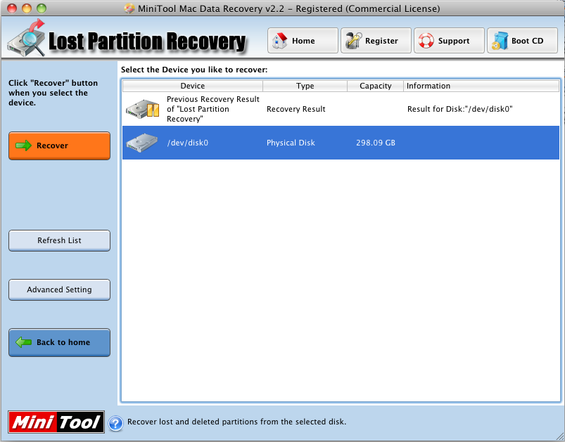 Recover data from lost Mac partition1