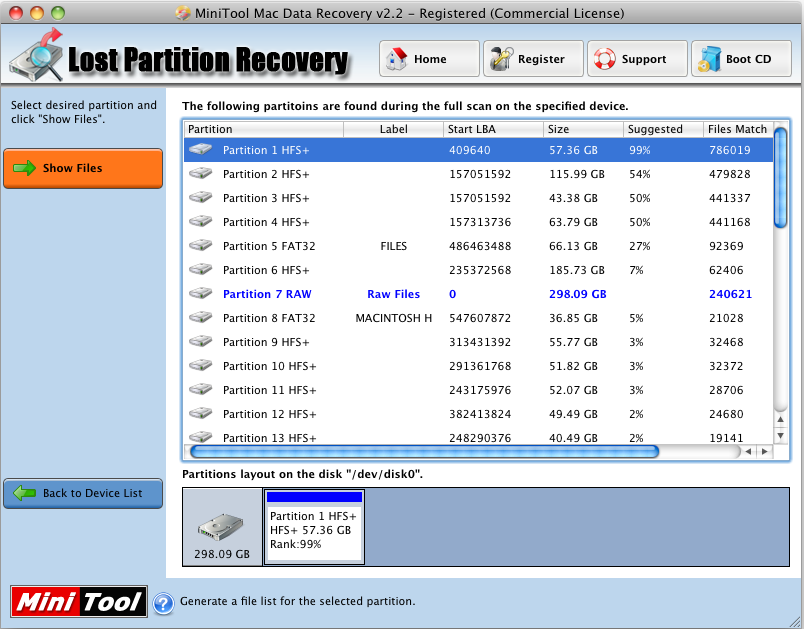 Recover data from lost Mac partition2