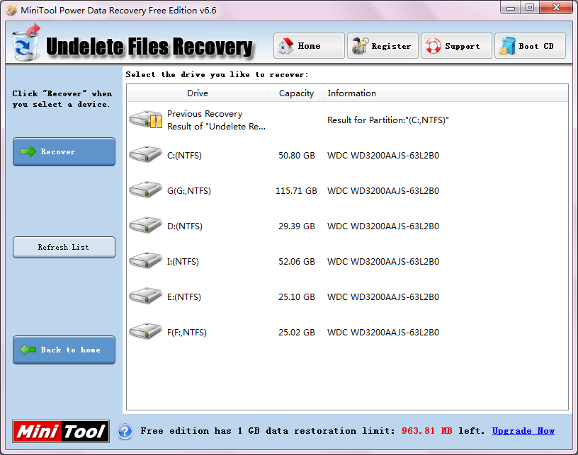 Data recovery for Windows1