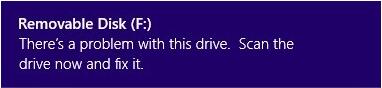 There is a problem with this drive